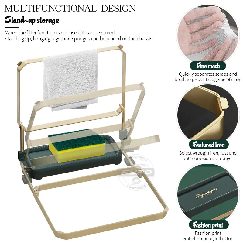 Foldable Sink Strainer Mesh Bag