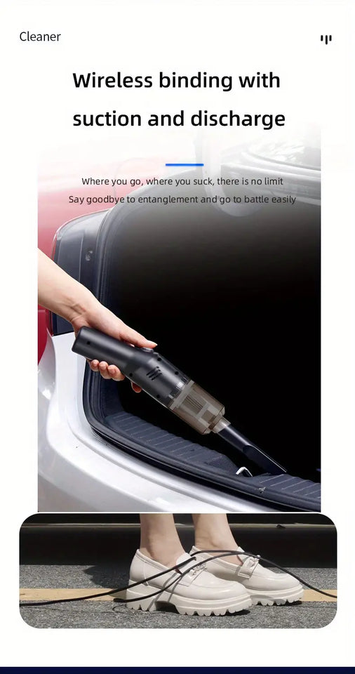 Wireless Car Vacuum Cleaner with Powerful Suction
