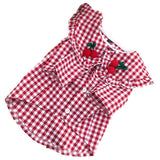 Thin Checkered Summer Shirt for Small Dogs