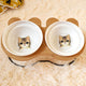 Mickey double bowl rack / Flower cat