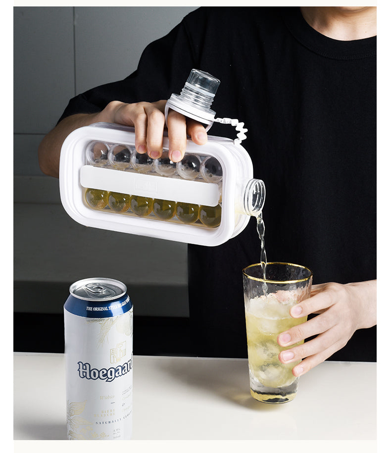2-in-1 Ice Ball Maker and Cool Water Bottle