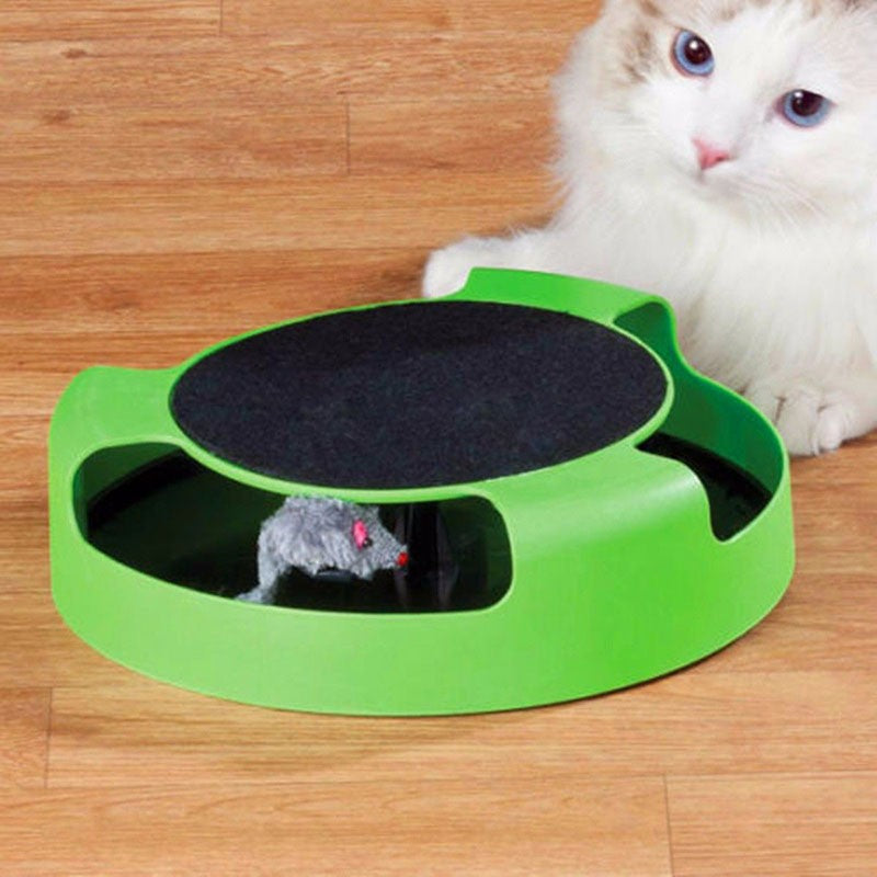 Cat Toy with Mouse and Scratching Pad