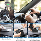 15W Wireless Car Charger with Smart Sensor Mount