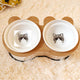 Mickey double bowl rack / Grey cat