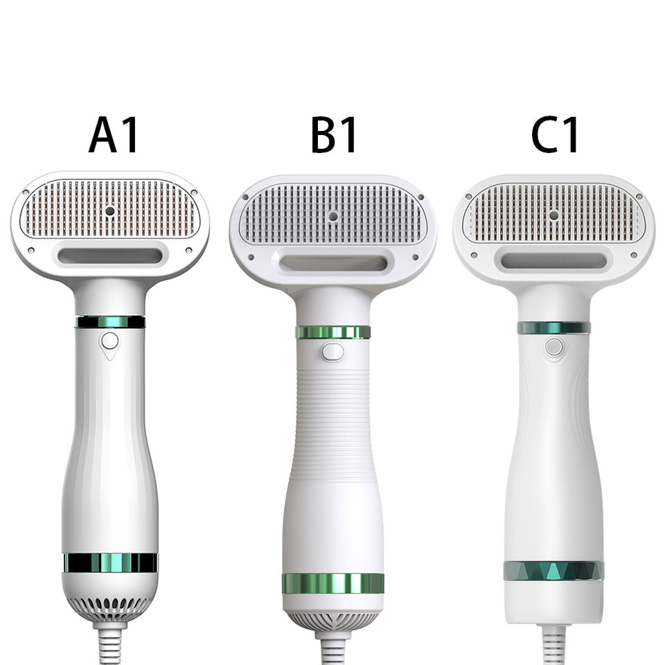 2-in-1 Pet Grooming Dryer and De-shedding Brush