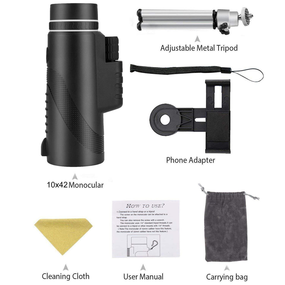 High-Definition Telescope with Universal Phone Mount