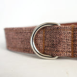 Brown Checkered Pet Leash and Collar Set