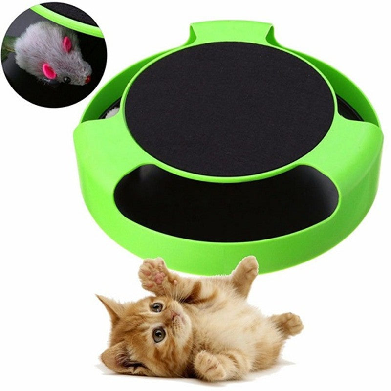 Cat Toy with Mouse and Scratching Pad