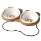 Mickey double bowl rack / Yellow cat