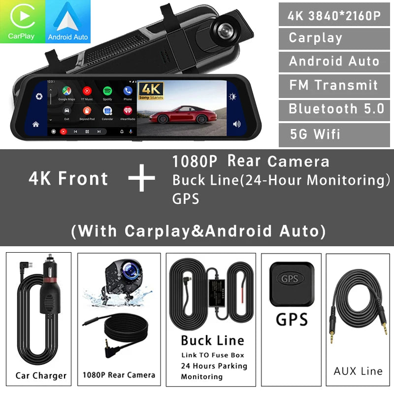 Dash Cam Rearview Mirror