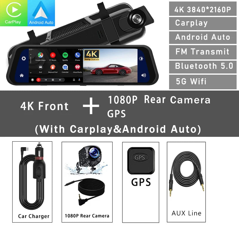 Dash Cam Rearview Mirror