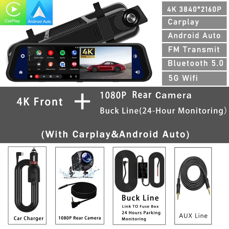 Dash Cam Rearview Mirror